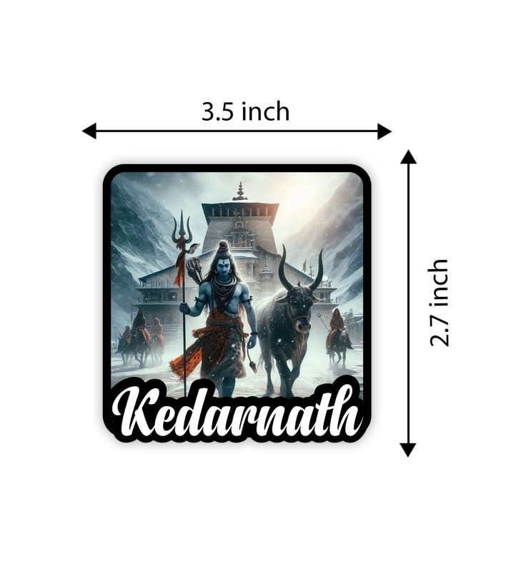 Kedarnath Temple Fridge Magnet  Gift for Travel Lover  Indian Souvenir Fridge Magnet  Home Office & Temple Decoration Stikcer  Religious Gift (Kedarnath)